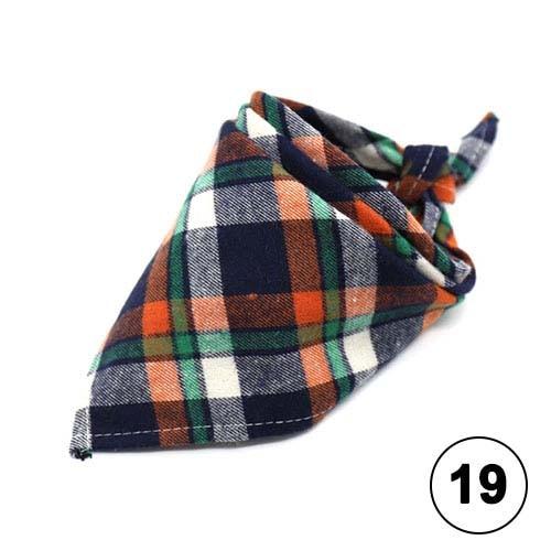 Dog Bandana Washable Reversible Triangular Plaid Adjustable Cat Puppy Pet Scarf Kerchief Accessories Fit Small Medium Large Dogs