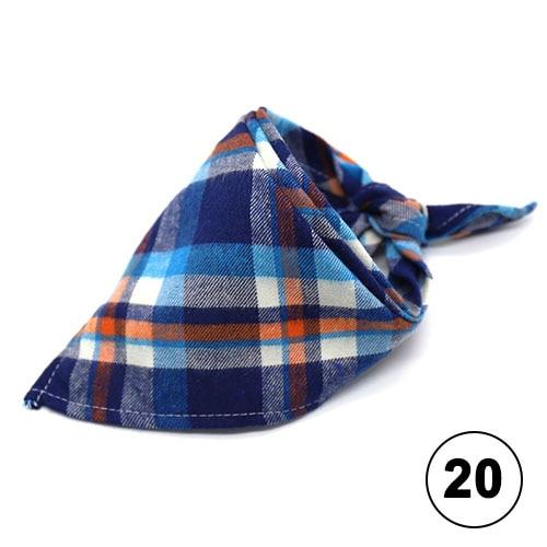 Dog Bandana Washable Reversible Triangular Plaid Adjustable Cat Puppy Pet Scarf Kerchief Accessories Fit Small Medium Large Dogs