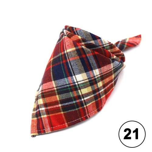 Dog Bandana Washable Reversible Triangular Plaid Adjustable Cat Puppy Pet Scarf Kerchief Accessories Fit Small Medium Large Dogs