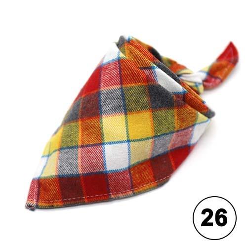 Dog Bandana Washable Reversible Triangular Plaid Adjustable Cat Puppy Pet Scarf Kerchief Accessories Fit Small Medium Large Dogs