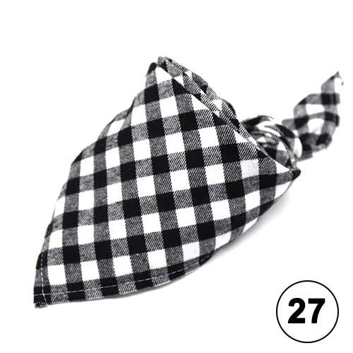 Dog Bandana Washable Reversible Triangular Plaid Adjustable Cat Puppy Pet Scarf Kerchief Accessories Fit Small Medium Large Dogs