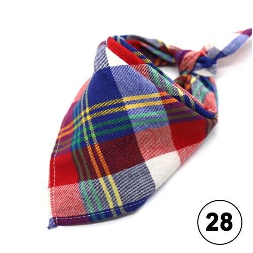 Dog Bandana Washable Reversible Triangular Plaid Adjustable Cat Puppy Pet Scarf Kerchief Accessories Fit Small Medium Large Dogs