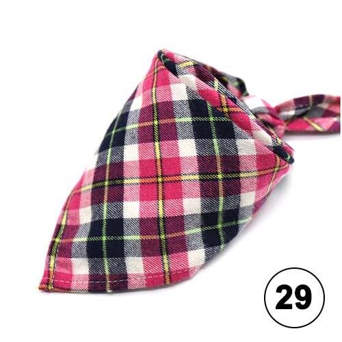 Dog Bandana Washable Reversible Triangular Plaid Adjustable Cat Puppy Pet Scarf Kerchief Accessories Fit Small Medium Large Dogs
