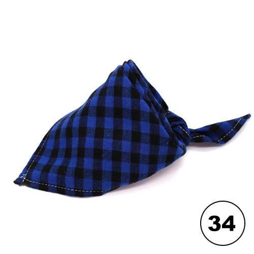 Dog Bandana Washable Reversible Triangular Plaid Adjustable Cat Puppy Pet Scarf Kerchief Accessories Fit Small Medium Large Dogs
