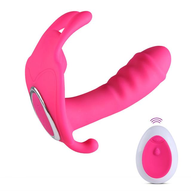 Wearable Butterfly Dildo Vibrator Sex Toy for Women G Spot Clitoris Stimulator Remote Control Vibrator Panties Adult Sex Product