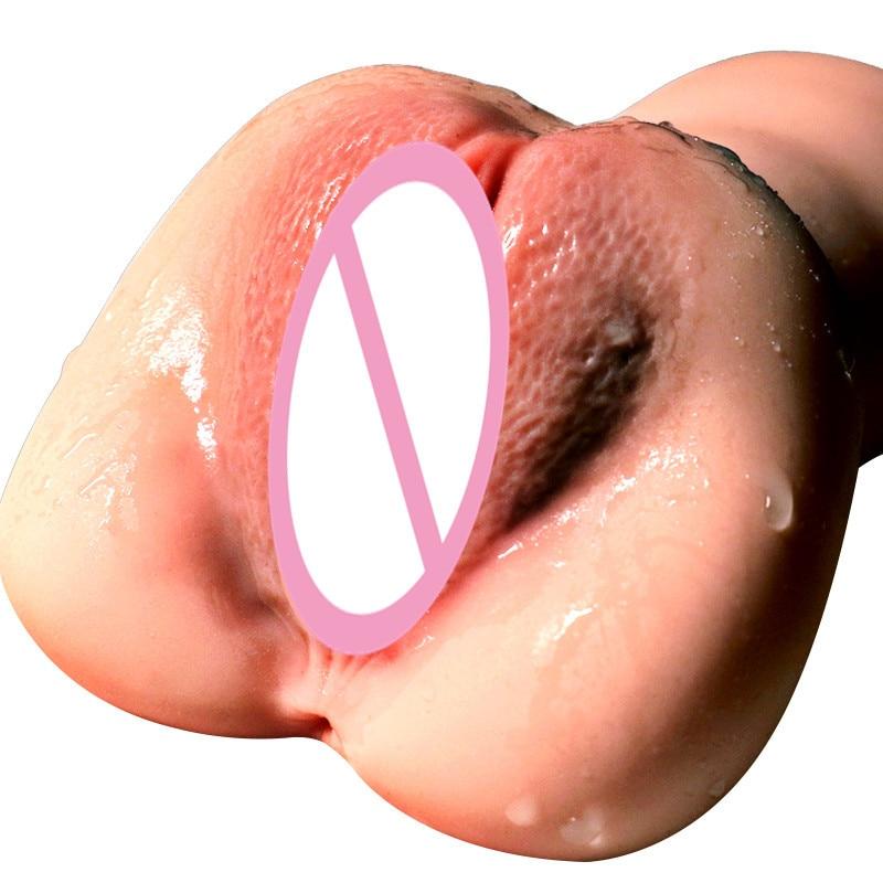 Realistic Vagina for Men Silicone Pocket Pussy Male Masturbator Pocket Real Sex Virgin Sucking Cup Adult Sex Toys for Men Q229