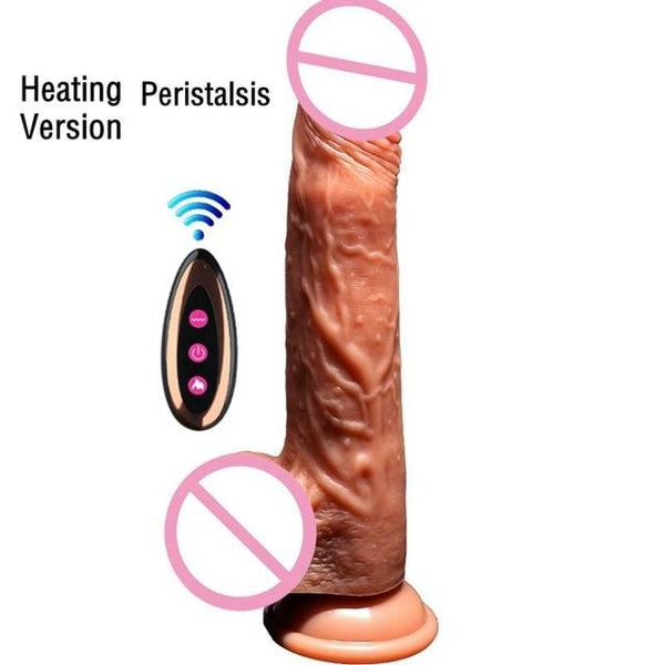 Remote Vibrator Telescopic Vibrators Huge Realistic Dildos Vibrator Heating Skin Feeling Realistic Penis Super Huge Big Dildo.