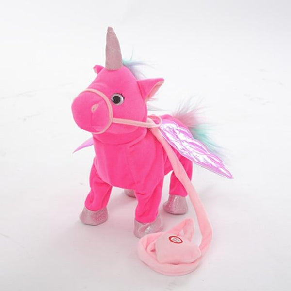 1pc Electric Walking Unicorn Plush Toy Stuffed Animal Toys Electronic Music Unicorn Doll for Children Christmas Gifts