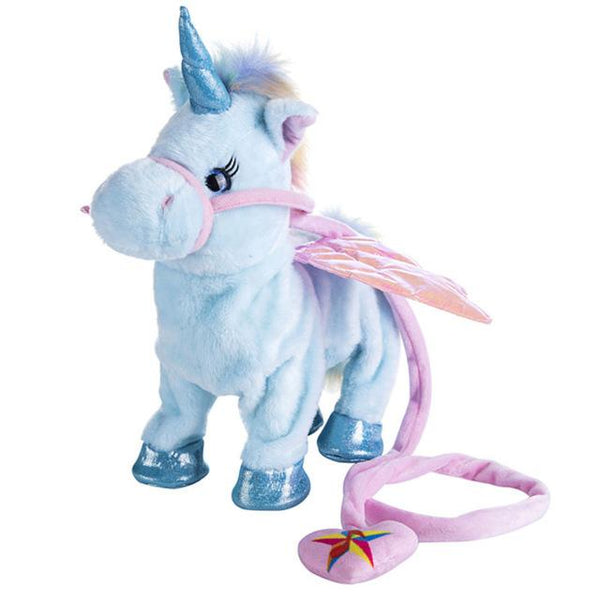 1pc Electric Walking Unicorn Plush Toy Stuffed Animal Toys Electronic Music Unicorn Doll for Children Christmas Gifts