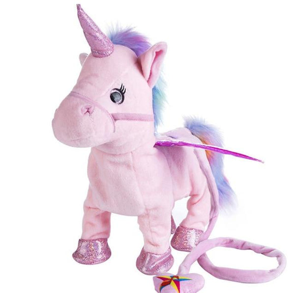 1pc Electric Walking Unicorn Plush Toy Stuffed Animal Toys Electronic Music Unicorn Doll for Children Christmas Gifts