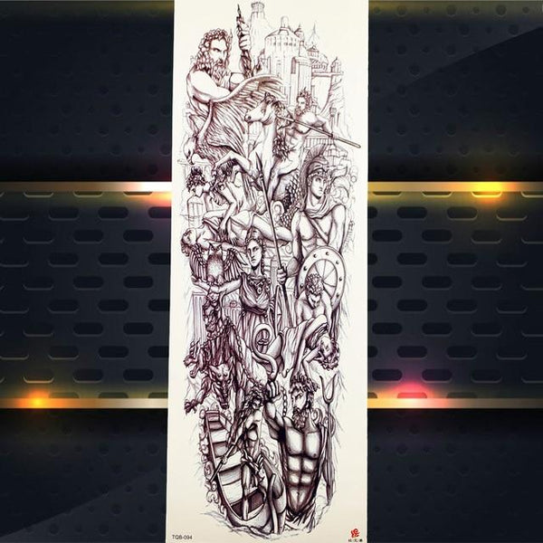 Sexy Wolf Full Flower Arm Temporary Tattoo Stickers For Men Body Art Sleeve Tattoo Decals Girl Women Waterproof Tatoo Fox Legs