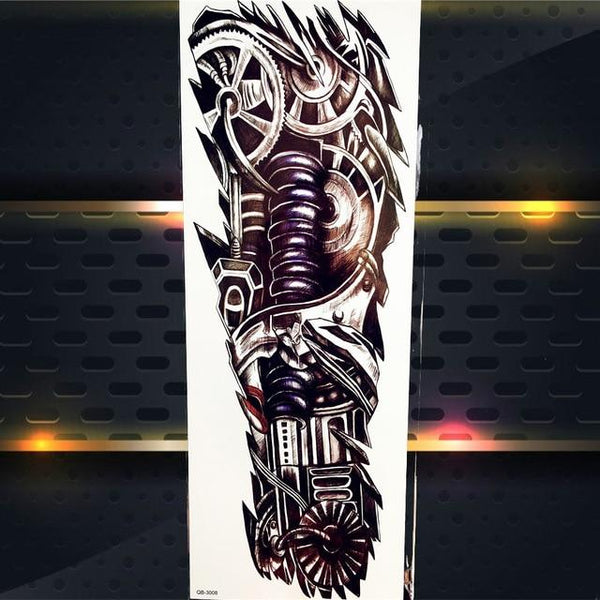Sexy Wolf Full Flower Arm Temporary Tattoo Stickers For Men Body Art Sleeve Tattoo Decals Girl Women Waterproof Tatoo Fox Legs