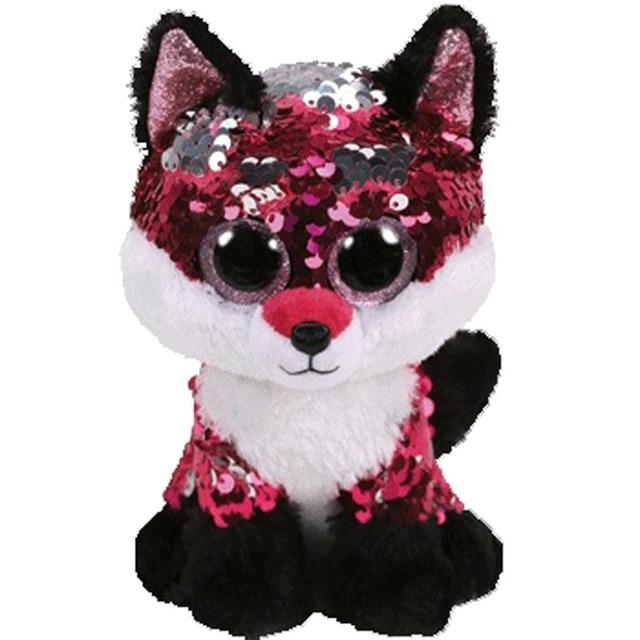 Ty Beanie Boos Plush Animal Doll Sequin Soft Stuffed Cat Owl Fox Rabbit Unicorn Flamingo Sheep Dragon Dog Penguin Toys 6" 15cm