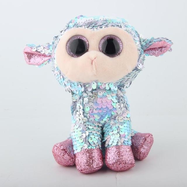 Ty Beanie Boos Flippables Animal Plush Toys Doll Malibu The Cat Moonlight The Owl Jewel the Fox Best Christmas 15cm