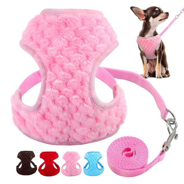 Dog Harness Vest Chihuahua Small Dog Harness and Leash Set Adjustable Pet Cat Puppy Walking Harnesses Vest For Small Dogs