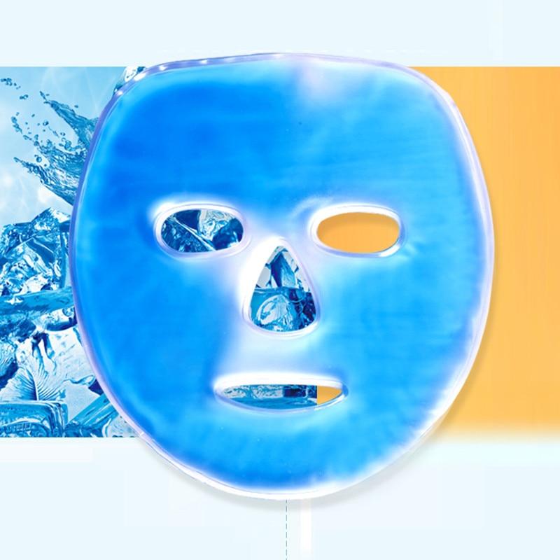 Cold Gel Face Mask Ice Compress Blue Full Face Cooling Mask Anti-Fatigue Relief Pad With Cold Pack Facial Care Tool