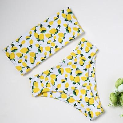 Sexy Bandeau Bikini 2019 Women Bikini Set Print Swimwear Somen Bathing Suit Push Up Female Swimsuit Swimming Beach Wear
