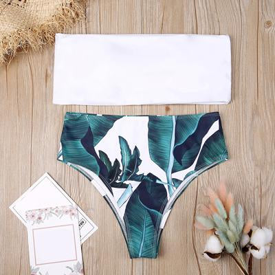 Sexy Bandeau Bikini 2019 Women Bikini Set Print Swimwear Somen Bathing Suit Push Up Female Swimsuit Swimming Beach Wear