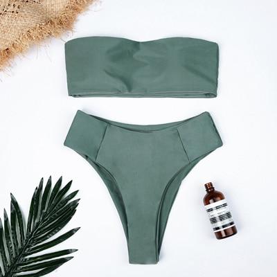 Sexy Bandeau Bikini 2019 Women Bikini Set Print Swimwear Somen Bathing Suit Push Up Female Swimsuit Swimming Beach Wear
