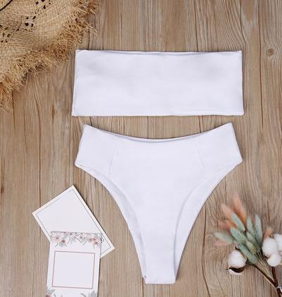 Sexy Bandeau Bikini 2019 Women Bikini Set Print Swimwear Somen Bathing Suit Push Up Female Swimsuit Swimming Beach Wear