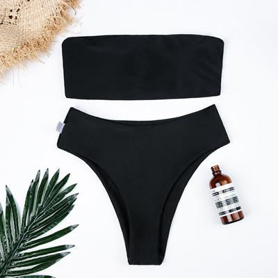 Sexy Bandeau Bikini 2019 Women Bikini Set Print Swimwear Somen Bathing Suit Push Up Female Swimsuit Swimming Beach Wear