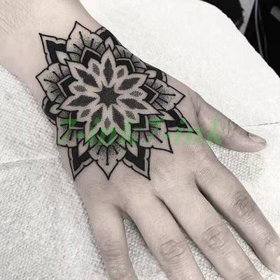 Waterproof Temporary tatoo sticker  Hand Painted Cool Dark skull face letter Water Transfer fake tatoo flash tatto for men women