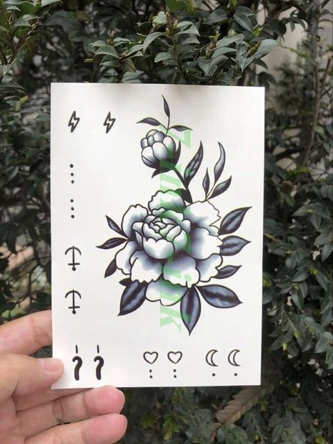 Waterproof Temporary tatoo sticker  Hand Painted Cool Dark skull face letter Water Transfer fake tatoo flash tatto for men women