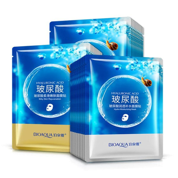 2019 New BIOAQUA Hyaluronic Acid Snail Deep Moisturizing Face Mask Anti Aging Whitening Depth Replenishment Facial Skin Care Set