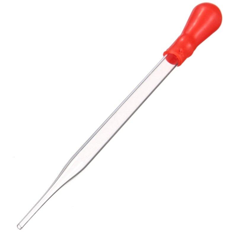 1Pcs 12cm 3ml Durable Clear Glass Experiment Medical Pipette With Red Rubber Cap Dropper Transfer Pipette Laboratory Supplies