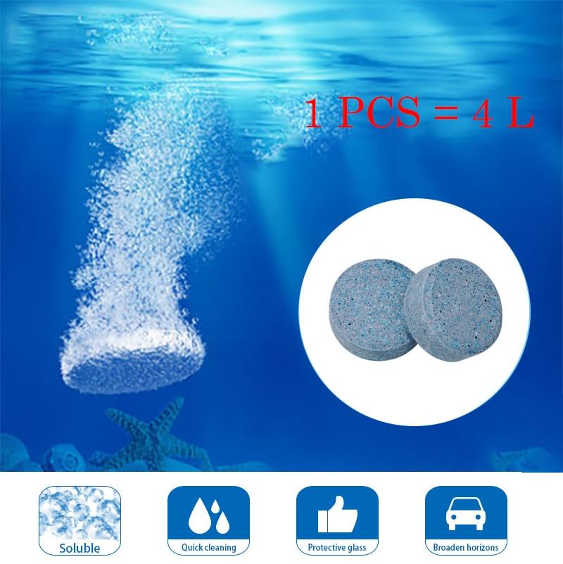 1pcs = 4L water Car Windshield Glass Washer Cleaner Compact Effervescent Tablets Detergent Car Beauty Tool Car Accessaries