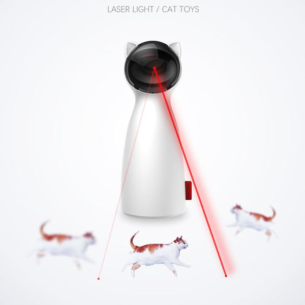 Creative Cat Pet LED Laser Funny Toy  Smart Automatic Cat Exercise Training Entertaining Toy Multi-Angle Adjustable USB Charge