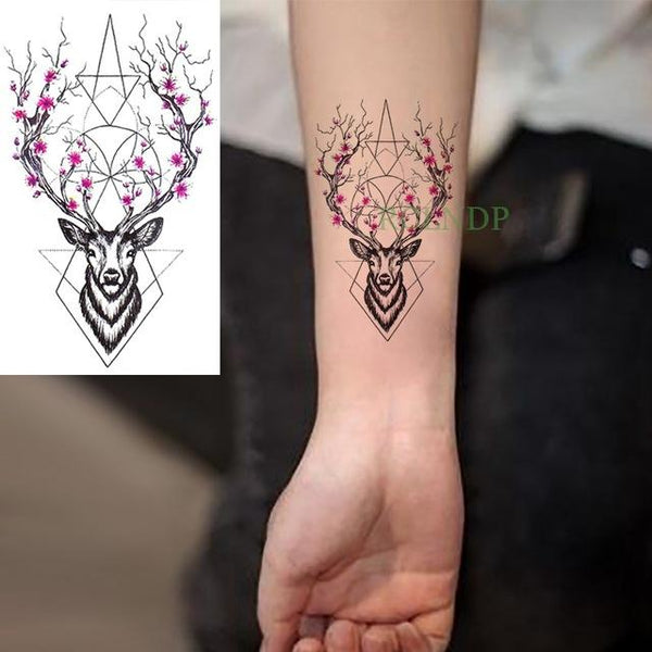 Waterproof Temporary Tattoo cute squirrel fox dog snake animal tatto stickers flash tatoo fake tattoos for girl women lady 4