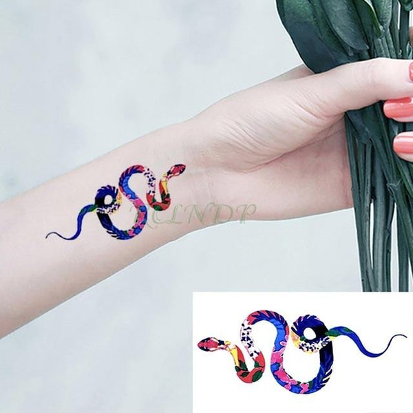 Waterproof Temporary Tattoo cute squirrel fox dog snake animal tatto stickers flash tatoo fake tattoos for girl women lady 4