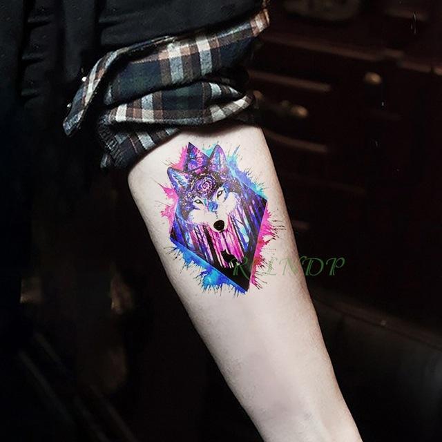 Waterproof Temporary Tattoo cute squirrel fox dog snake animal tatto stickers flash tatoo fake tattoos for girl women lady 4