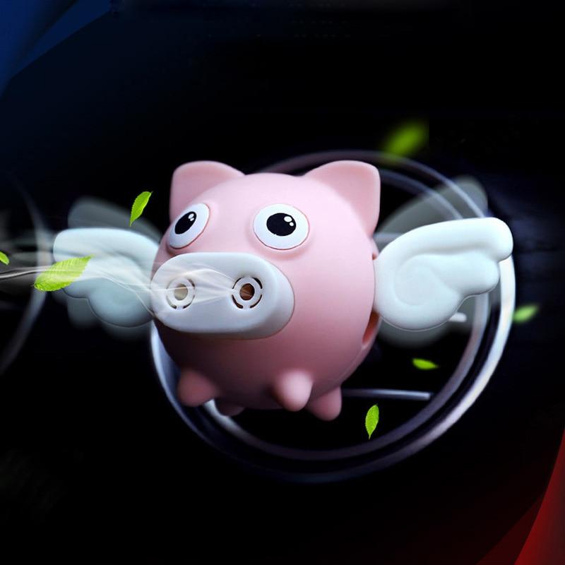 Car Smell Aroma Diffuser Shaking Wings Angel Piggy Vent Clip Car Air Freshener Scent Auto Decor Toys In Car Accessories Interior