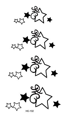Free Shipping New 2019 Classic Black Tattoo Waterfproof Fake Temporary Tattoo Sticker Body Cat Star Infinity Bird Tattoo Small