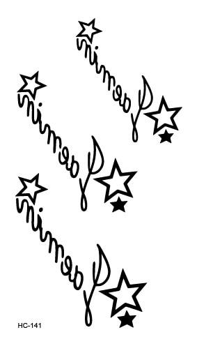 Free Shipping New 2019 Classic Black Tattoo Waterfproof Fake Temporary Tattoo Sticker Body Cat Star Infinity Bird Tattoo Small