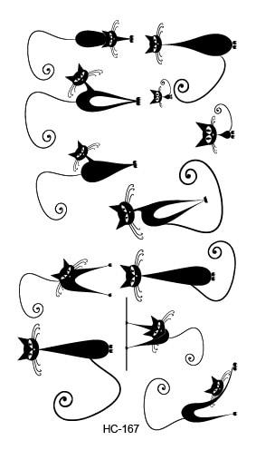Free Shipping New 2019 Classic Black Tattoo Waterfproof Fake Temporary Tattoo Sticker Body Cat Star Infinity Bird Tattoo Small