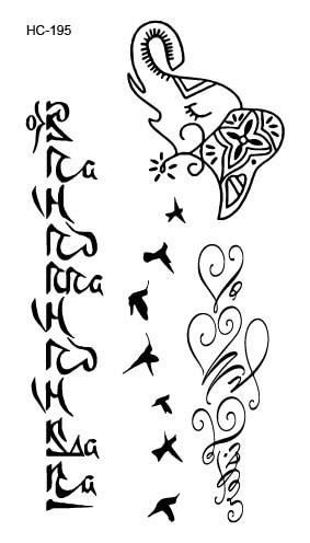 Free Shipping New 2019 Classic Black Tattoo Waterfproof Fake Temporary Tattoo Sticker Body Cat Star Infinity Bird Tattoo Small