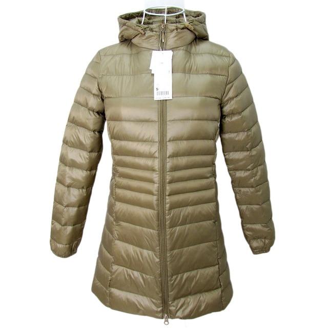 BOoDinerinle Ultra Light Down Jacket Women Long Down Coat Ultra Thin Down Jacket Woman Hooded Duck Down Jacket Women Winter Coat
