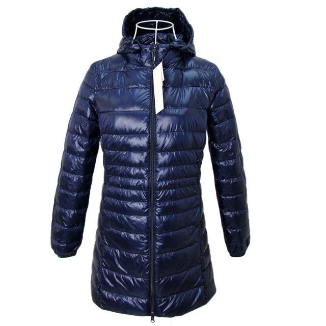 BOoDinerinle Ultra Light Down Jacket Women Long Down Coat Ultra Thin Down Jacket Woman Hooded Duck Down Jacket Women Winter Coat