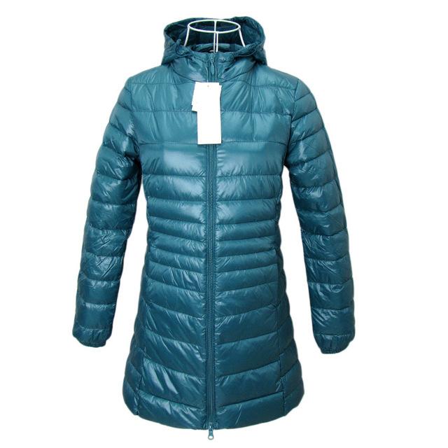 BOoDinerinle Ultra Light Down Jacket Women Long Down Coat Ultra Thin Down Jacket Woman Hooded Duck Down Jacket Women Winter Coat
