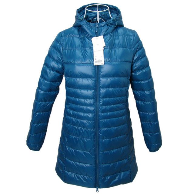 BOoDinerinle Ultra Light Down Jacket Women Long Down Coat Ultra Thin Down Jacket Woman Hooded Duck Down Jacket Women Winter Coat