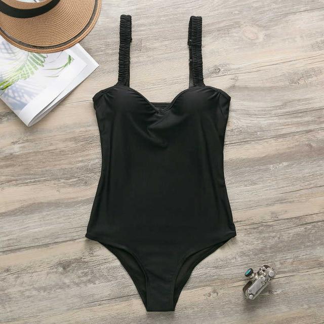 Turmeric Sexy bodysuits one piece Push up sexy bikini 2019 White vintage swimsuit women swimwear underwire Monokini Beach wear