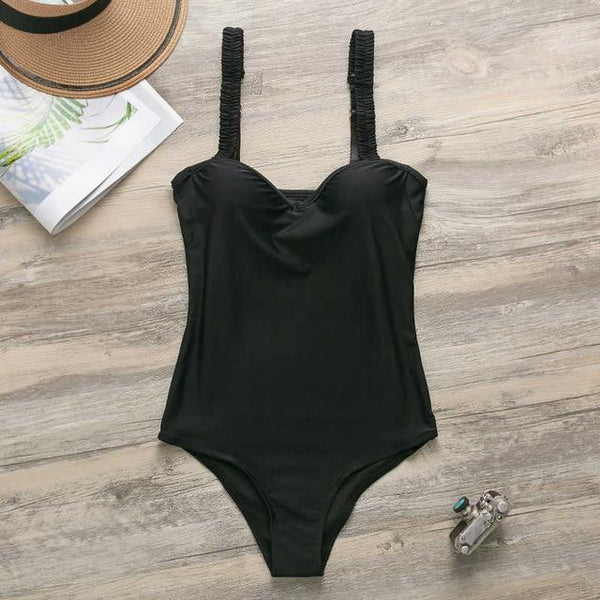 Turmeric Sexy bodysuits one piece Push up sexy bikini 2019 White vintage swimsuit women swimwear underwire Monokini Beach wear