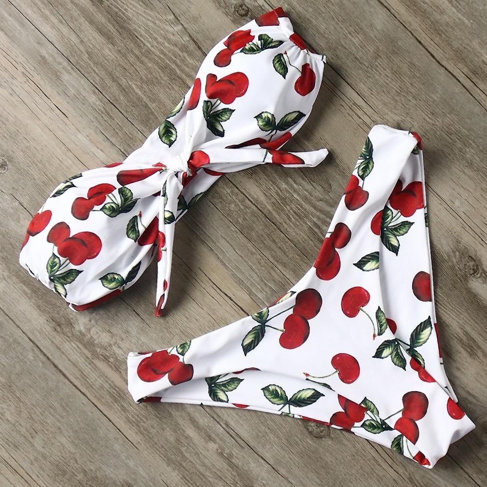 RXRXCOCO Bandeau Swimsuit Women Sexy Bikini 2019 Push Up Bikini Set Brazilian Swimwear Female Bathing Suit Thong Swimming Suit
