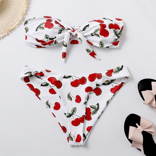RXRXCOCO Bandeau Swimsuit Women Sexy Bikini 2019 Push Up Bikini Set Brazilian Swimwear Female Bathing Suit Thong Swimming Suit