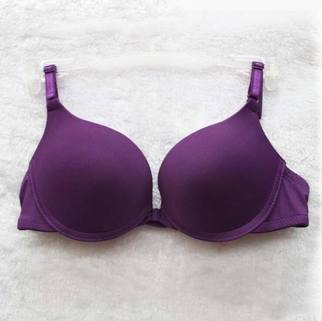 new fashion sexy simple push up bra front button candy color A B cup women underwear brassiere