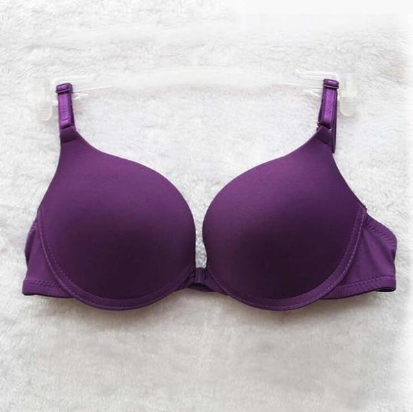 new fashion sexy simple push up bra front button candy color A B cup women underwear brassiere