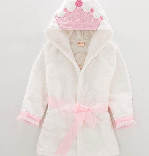 Baby Girls Boys Robes Children Bathrobe Hooded Cap Soft Velvet Robe Pajama Kids Coral Warm Clothes Baby Lovely Home Clothes